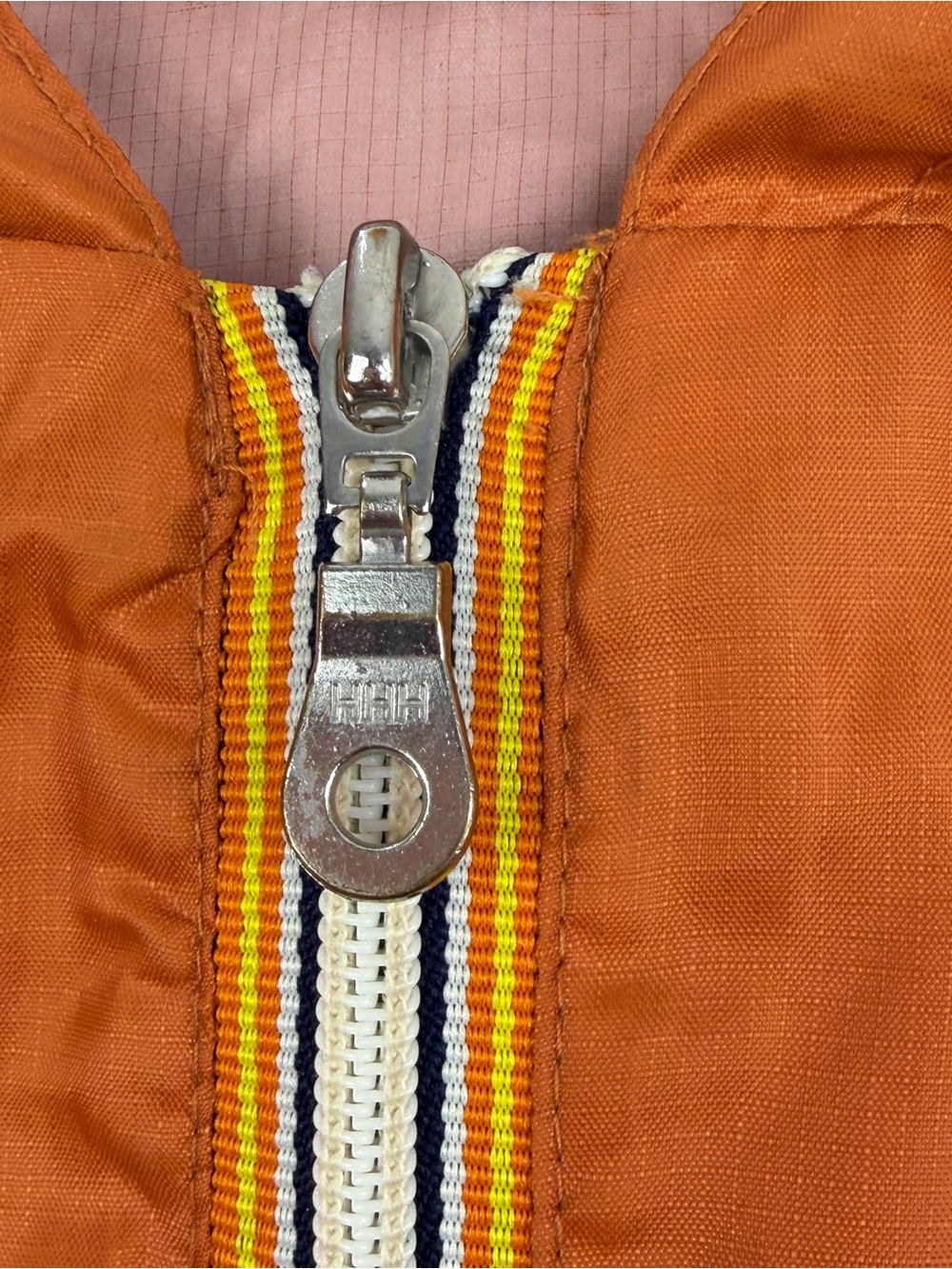 Vintage 90s Y2K burnt orange packable fanny pack boxy anorak windbreaker M - Picture 15 of 17